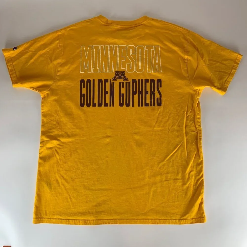 Minnesota Golden Gophers NCAA Gold Champion Short Sleeve Shirt Mens Large - Picture 4 of 6